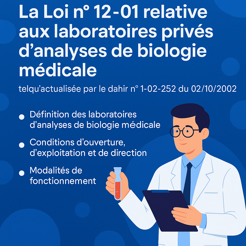 llustration juridique d’un laboratoire médical marocain conforme à la loi 12‑01