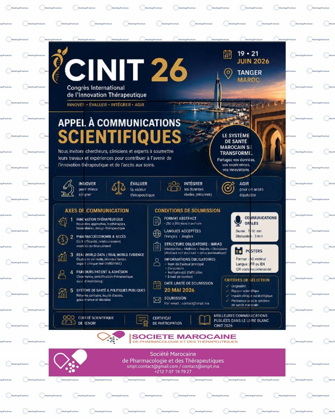 Société Marocaine de Pharmacologie et des Thérapeutiques