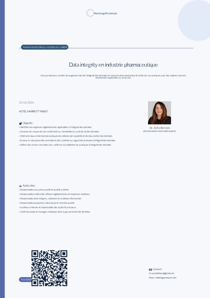 Data integrity en industrie pharmaceutique